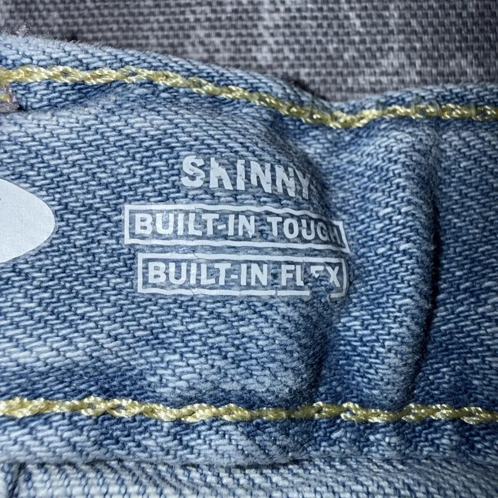 Old Navy Jeans Boys 18 Blue Skinny Built-In Tough Flex Adjustable Waist Denim